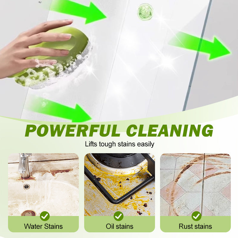 Éponge-brosse multi-usage anti-calcaire pour salle de bain