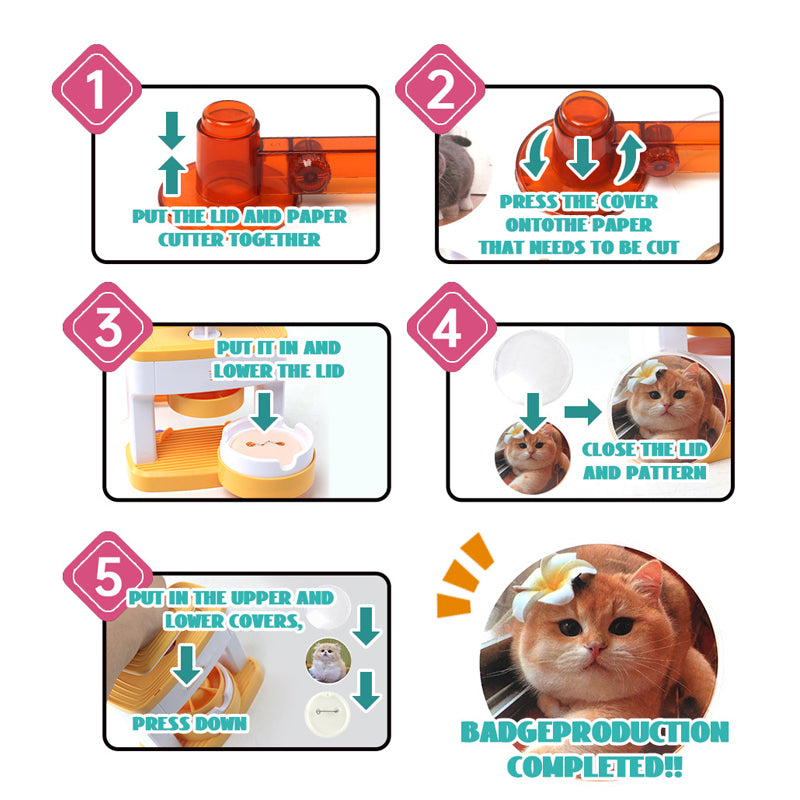 Kit de fabrication de badges à épingler DIY avec accessoires