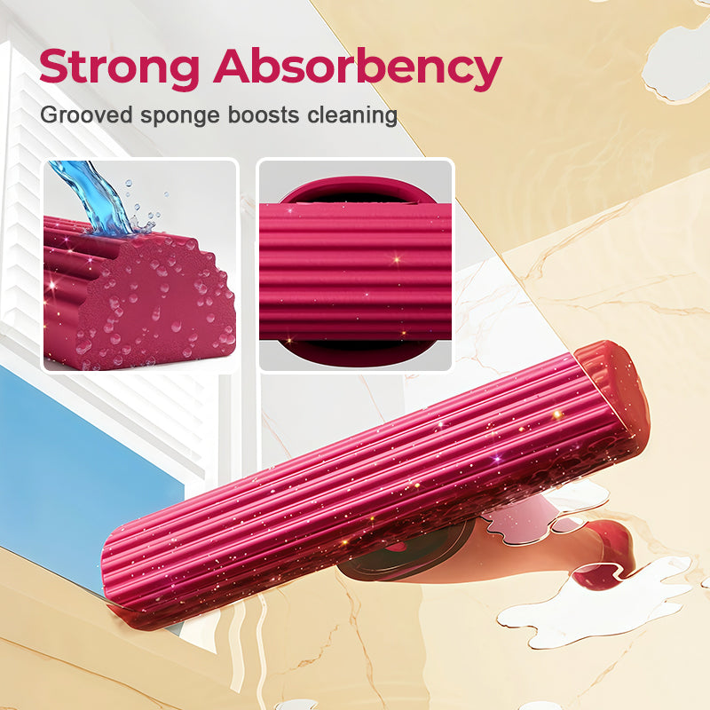 Balai éponge portable à essorage par traction