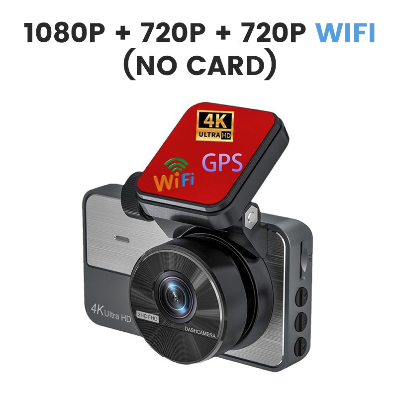 Dashcam de voiture 4K Ultra HD avec vision nocturne