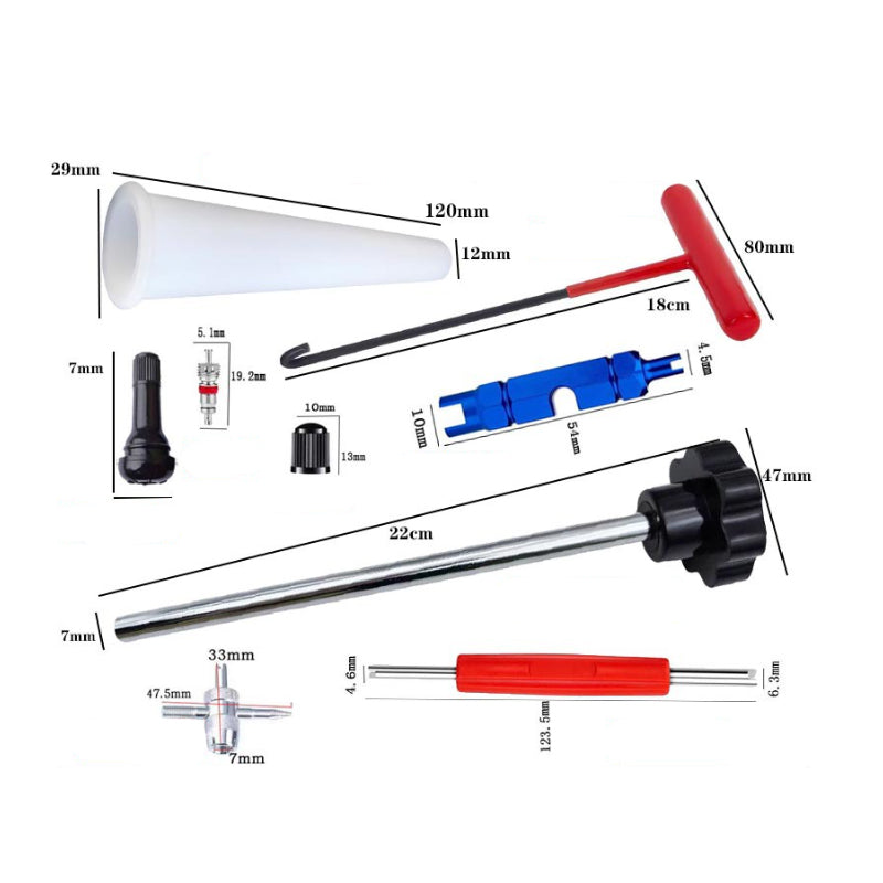 Kit d'outils de valve de pneu de voiture à changement rapide