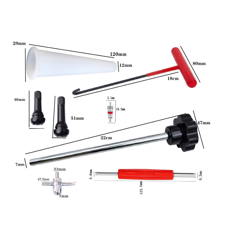 Kit d'outils de valve de pneu de voiture à changement rapide