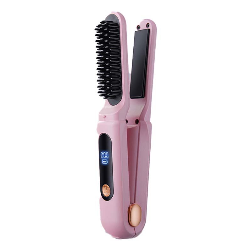Lisseur et fer à boucler portatif 2-en-1
