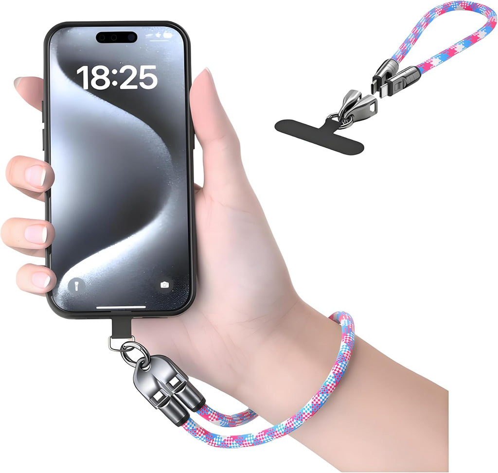 Câble de données de charge rapide avec lanière de téléphone 2-EN-1