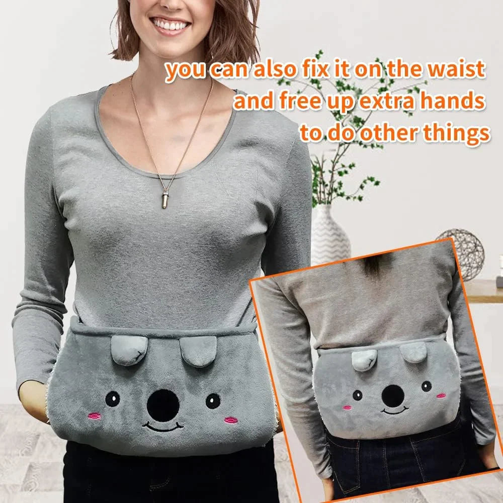 Ceinture bouillotte peluche rechargeable