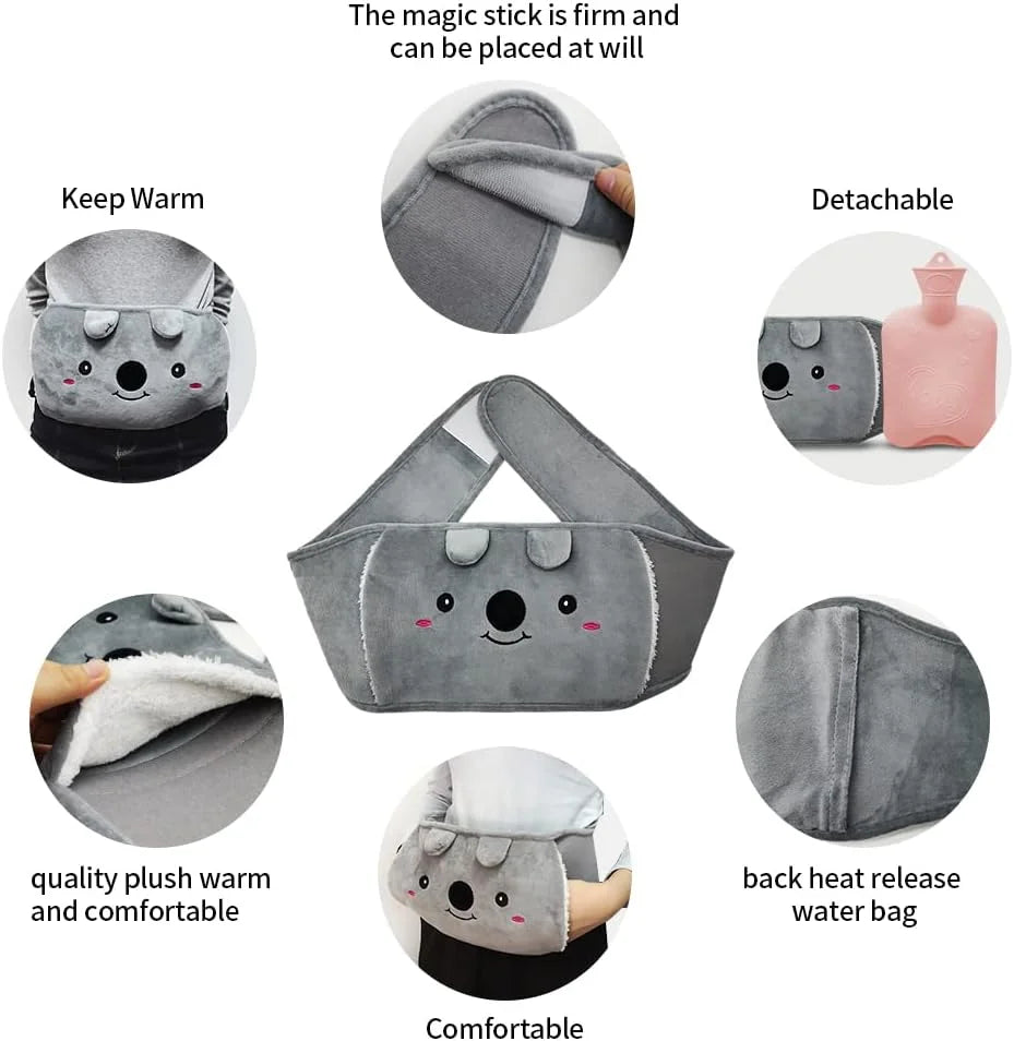 Ceinture bouillotte peluche rechargeable