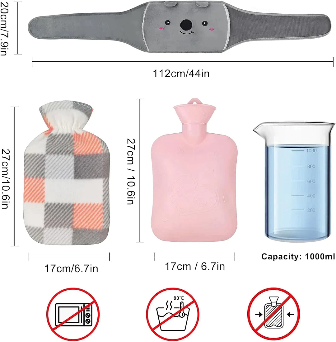 Ceinture bouillotte peluche rechargeable