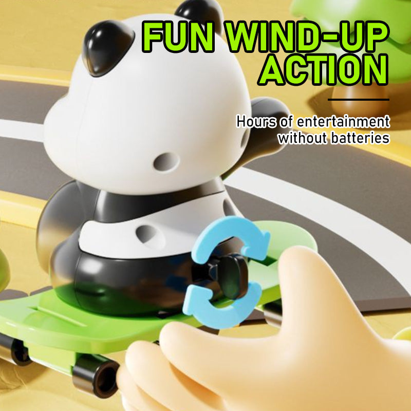 Adorable ensemble de jouets panda à remonter pour enfants