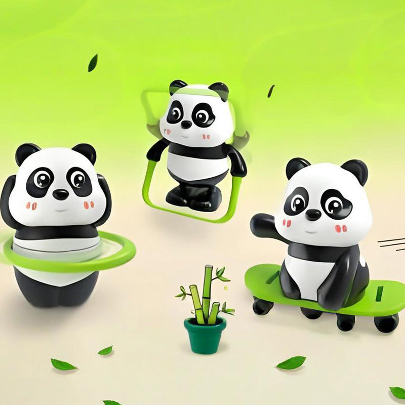 Adorable ensemble de jouets panda à remonter pour enfants