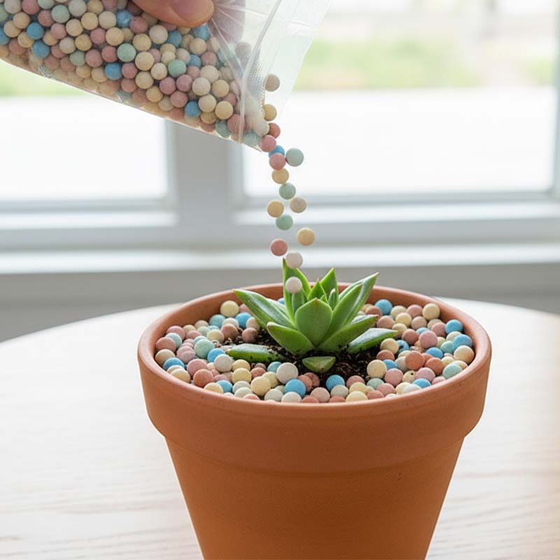 Billots d'argile colorés pour plantes