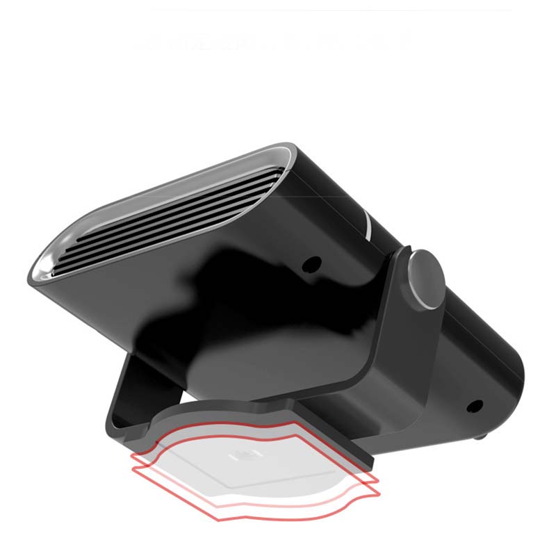 Ventilateur de voiture portable 2 en 1 avec fonction de chauffage – Rotatif à 360°, dégivrage rapide, chauffage et ventilation, silencieux et léger pour l'hiver et l'été !