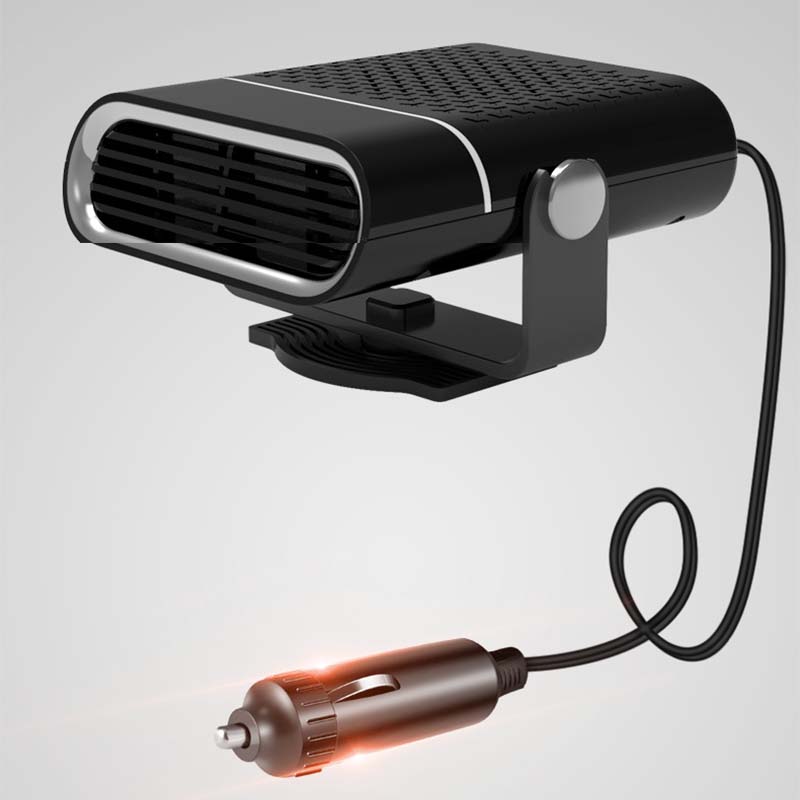 Ventilateur de voiture portable 2 en 1 avec fonction de chauffage – Rotatif à 360°, dégivrage rapide, chauffage et ventilation, silencieux et léger pour l'hiver et l'été !