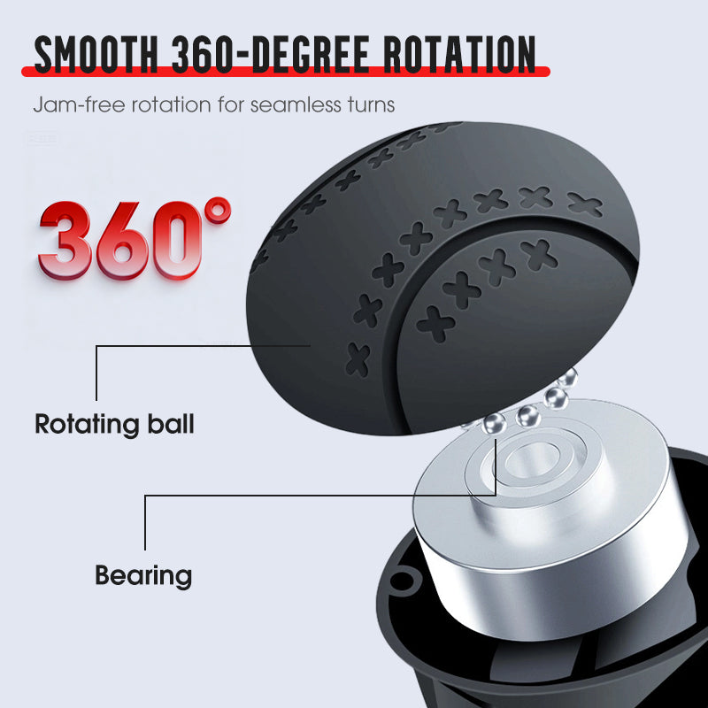 Spinner knob for effortless steering