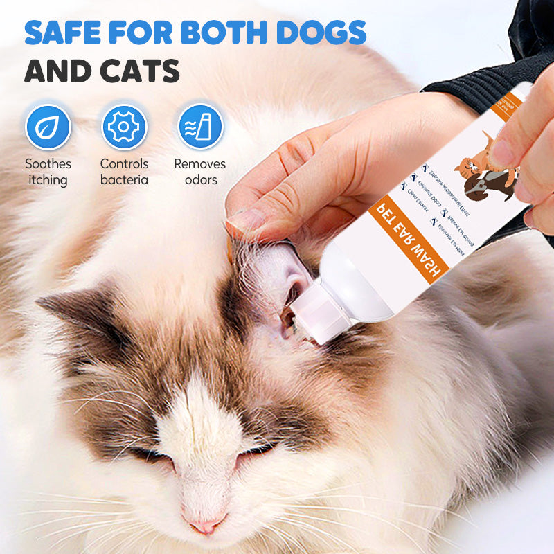Nettoyant auriculaire pour animaux – Formule douce à l'aloès apaisant pour chiens et chats, prévient les infections et les odeurs