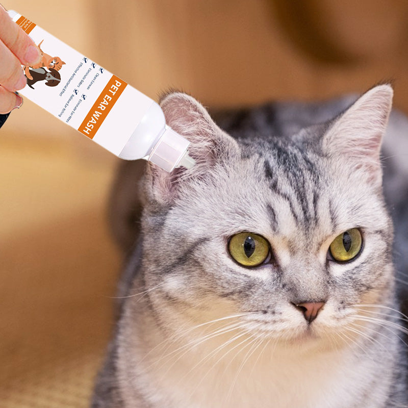 Nettoyant auriculaire pour animaux – Formule douce à l'aloès apaisant pour chiens et chats, prévient les infections et les odeurs