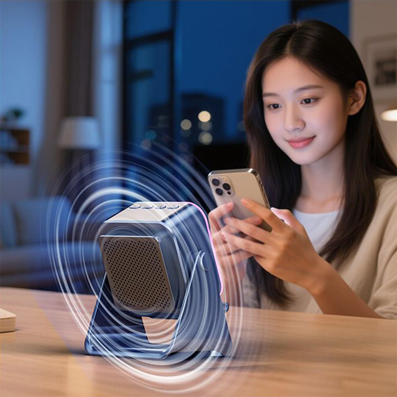 Haut-parleur Bluetooth à induction sans fil 5 en 1 avec support de téléphone réglable