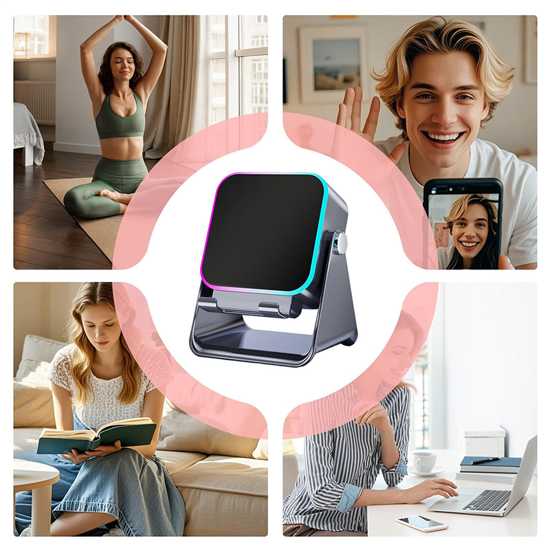 Haut-parleur Bluetooth à induction sans fil 5 en 1 avec support de téléphone réglable