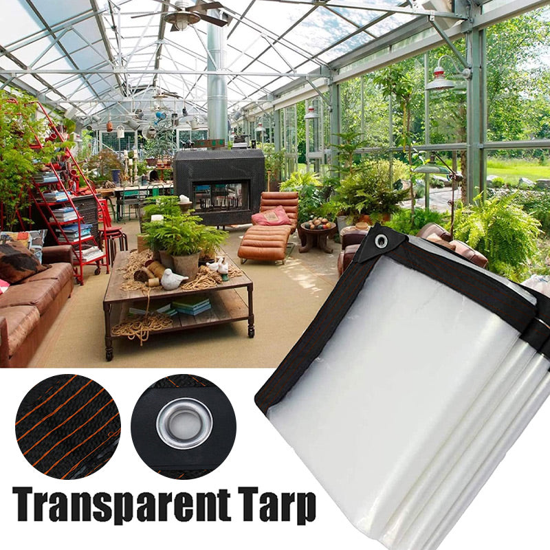 Bâche robuste, transparente, imperméable et isolante