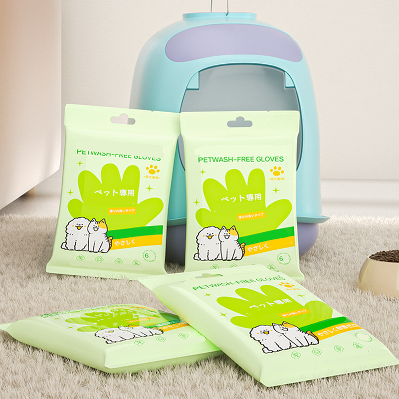 Gants Nettoyants et Désodorisants pour Animaux Sans Rinçage