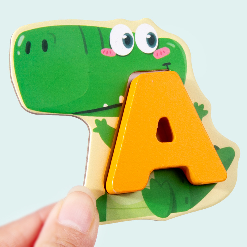Lettres et animaux en bois ¨C 26 pièces, éducatif et amusant