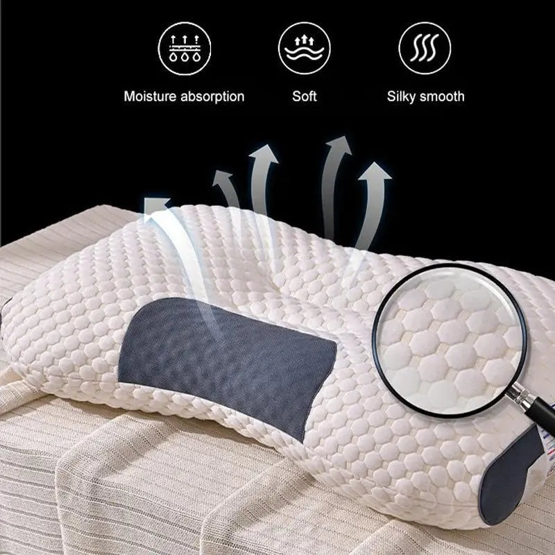 Oreillers Oreiller de sommeil Noyau de haute qualité Oreiller de soutien ergonomique profilé Adapté au sommeil doux