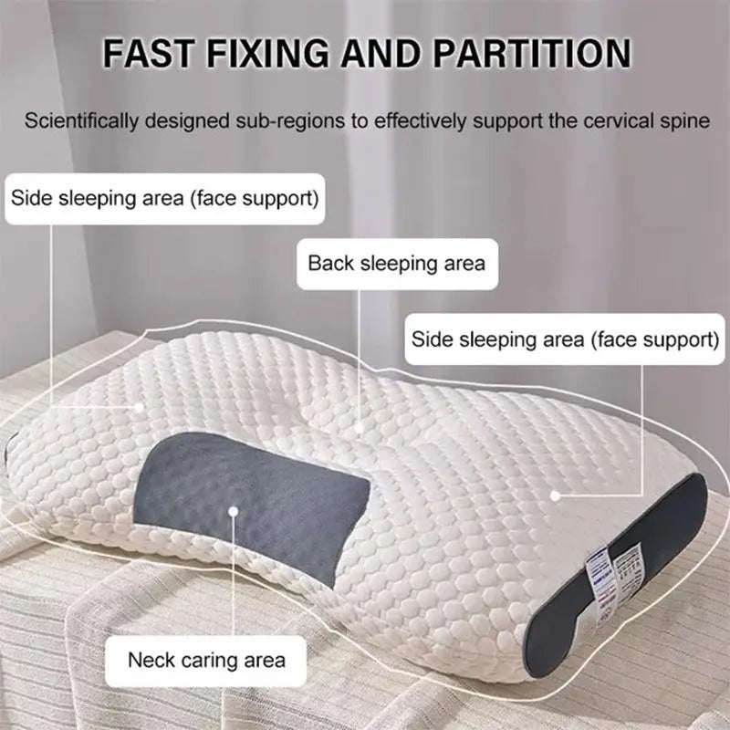 Oreillers Oreiller de sommeil Noyau de haute qualité Oreiller de soutien ergonomique profilé Adapté au sommeil doux