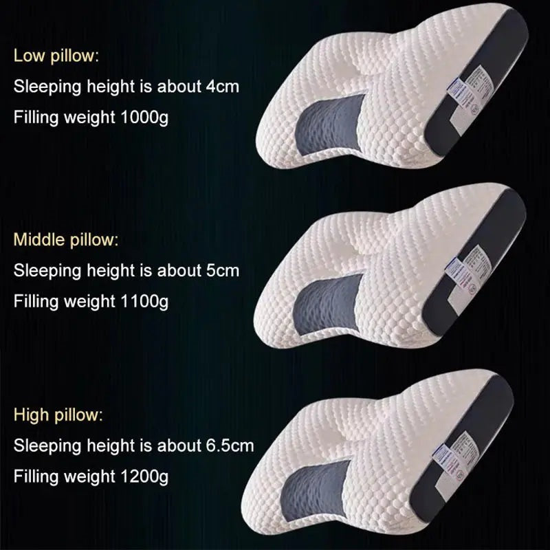Oreillers Oreiller de sommeil Noyau de haute qualité Oreiller de soutien ergonomique profilé Adapté au sommeil doux