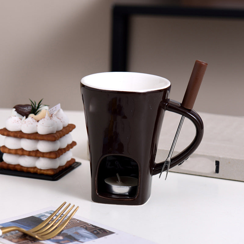 Mug à fondue au chocolat en céramique