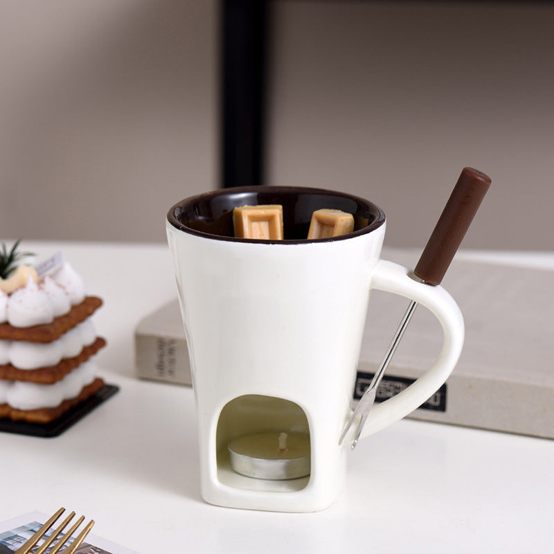 Mug à fondue au chocolat en céramique