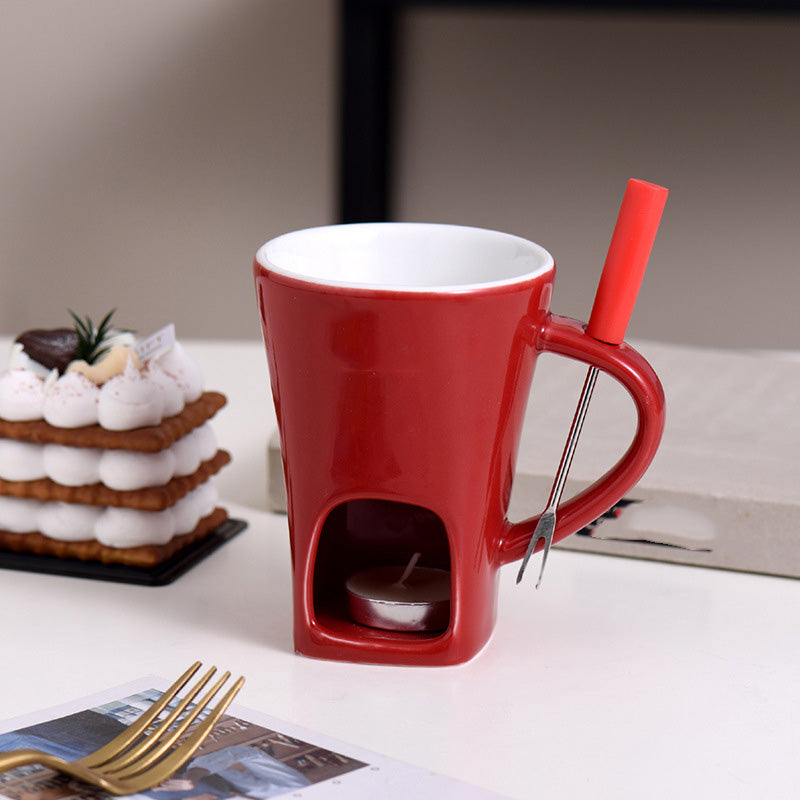 Mug à fondue au chocolat en céramique