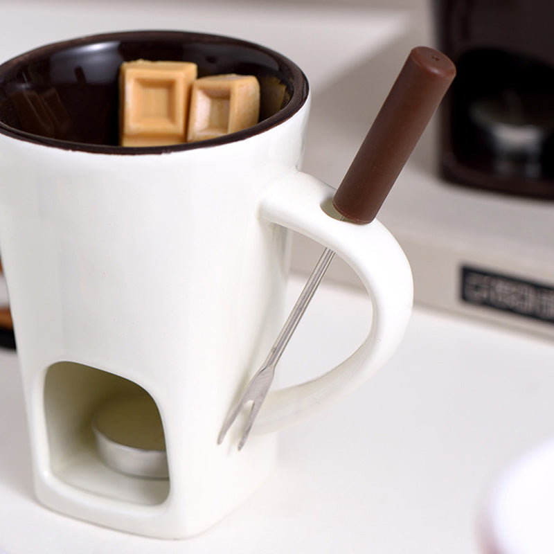Mug à fondue au chocolat en céramique
