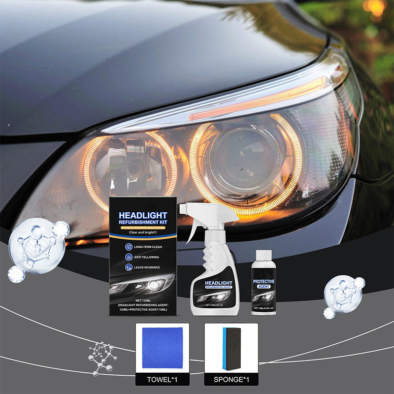 Liquide de rénovation pour phares de voiture, revêtement cristallin amélioré qui réduit le flou