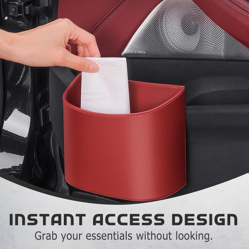 2026 Porte-gobelet de porte de voiture en cuir – Large ouverture, facile d'accès pour boissons et téléphone. Fixation sécurisée par clip. Cuir PU, robuste et élégant.