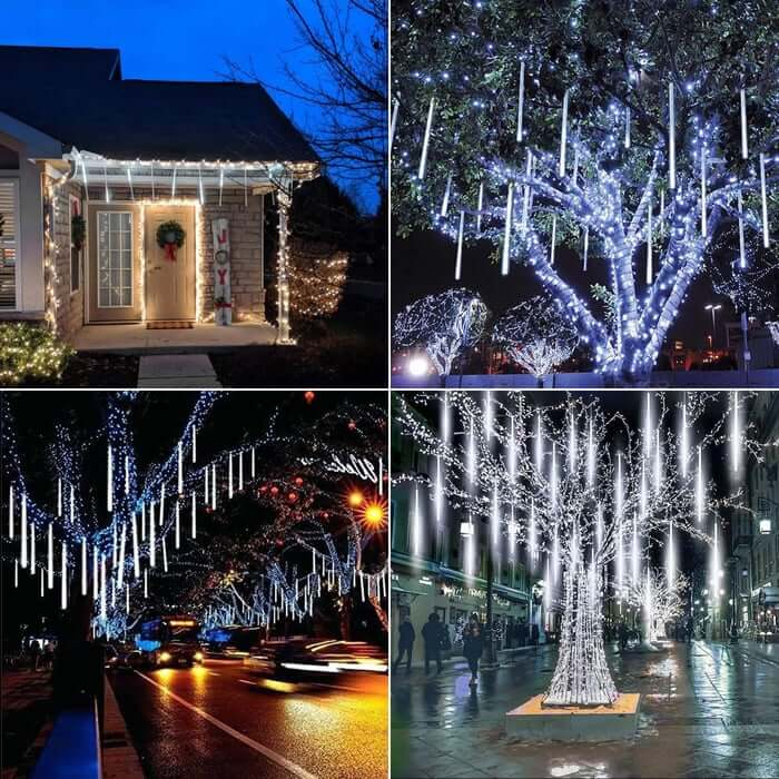 Guirlande lumineuse effet chute de neige