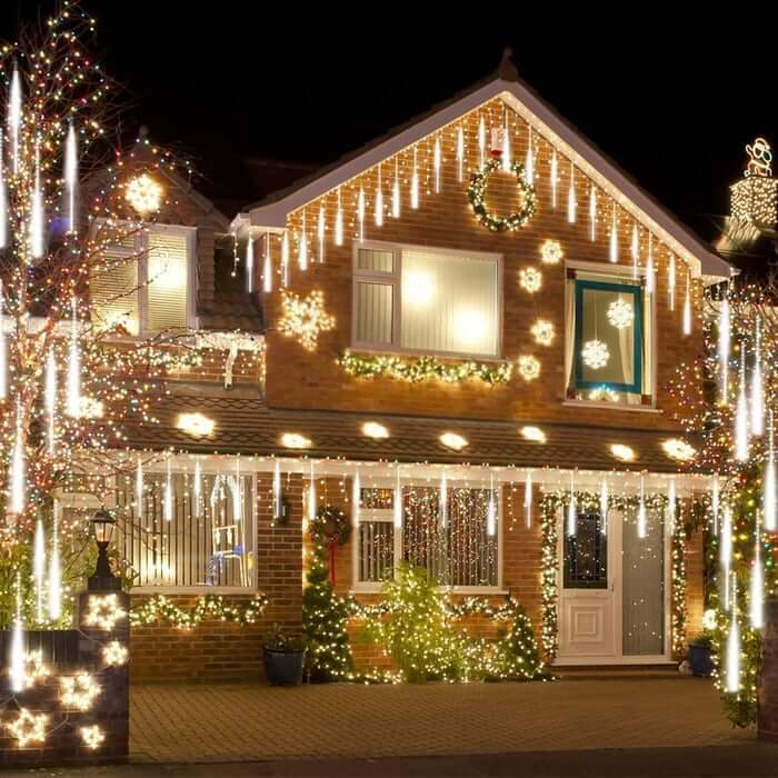 Guirlande lumineuse effet chute de neige