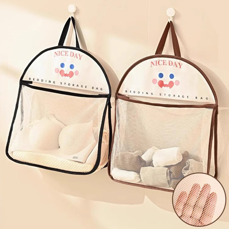 Sac de rangement suspendu en maille visible et polyvalent