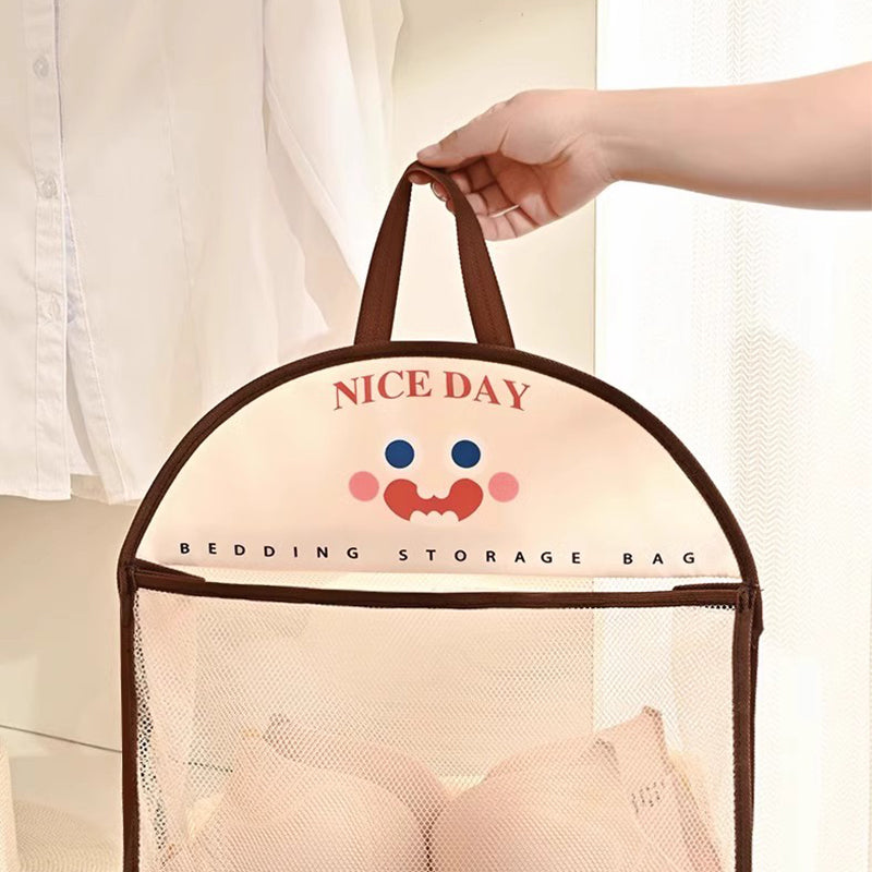 Sac de rangement suspendu en maille visible et polyvalent