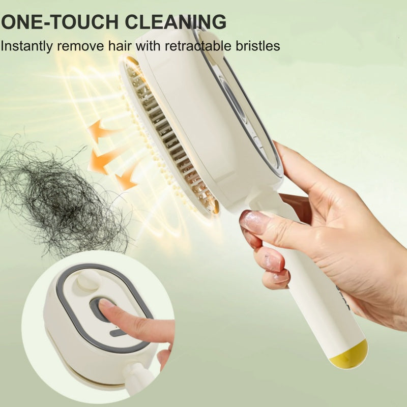 Brosse à cheveux électrique avec pulvérisateur et massage