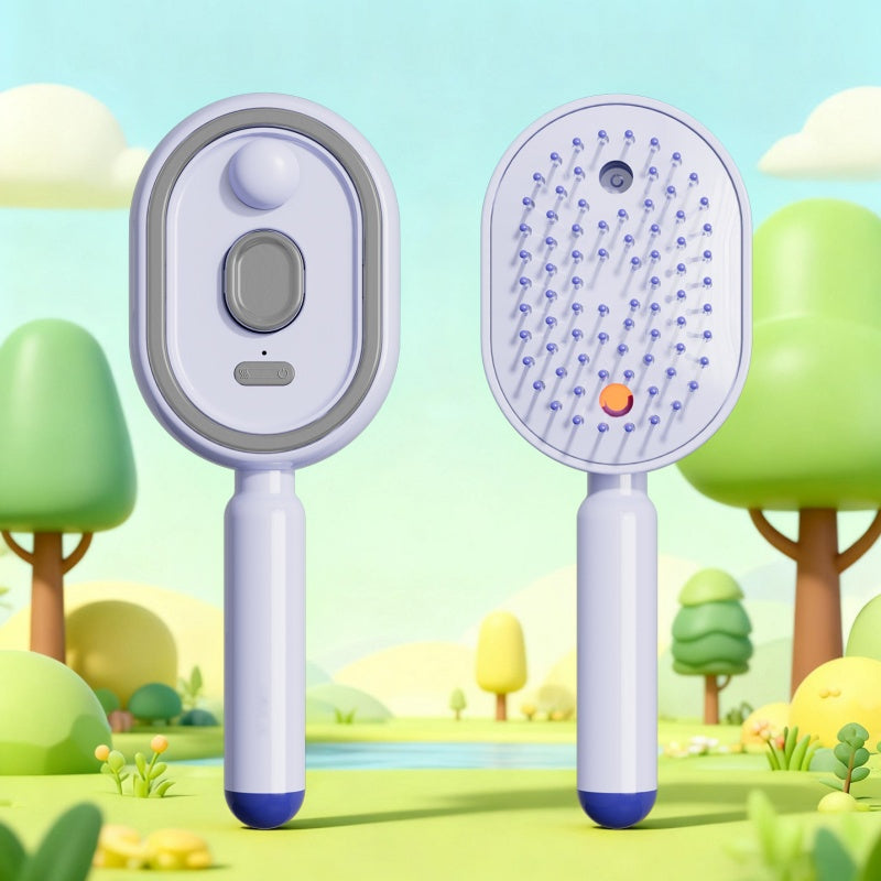 Brosse à cheveux électrique avec pulvérisateur et massage