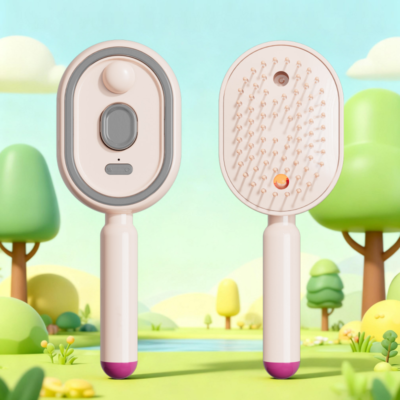 Brosse à cheveux électrique avec pulvérisateur et massage