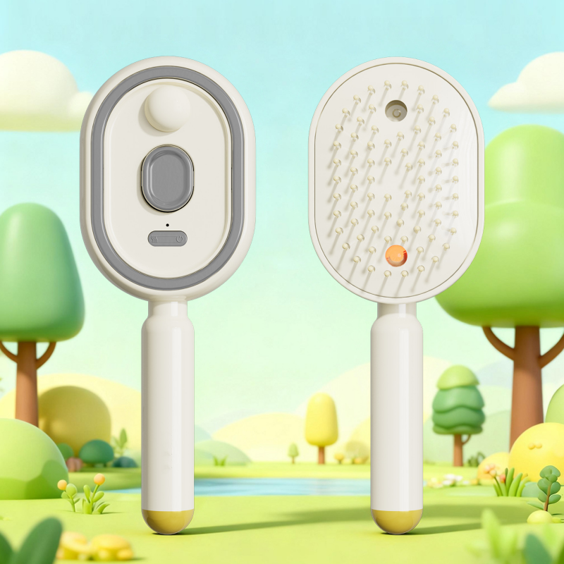 Brosse à cheveux électrique avec pulvérisateur et massage