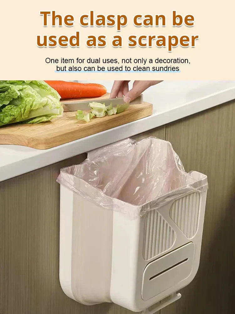 Poubelle de cuisine pliable et suspendue