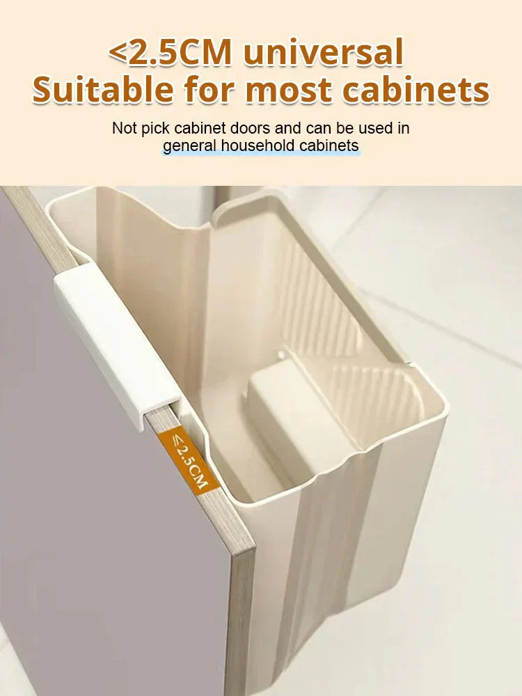 Poubelle de cuisine pliable et suspendue