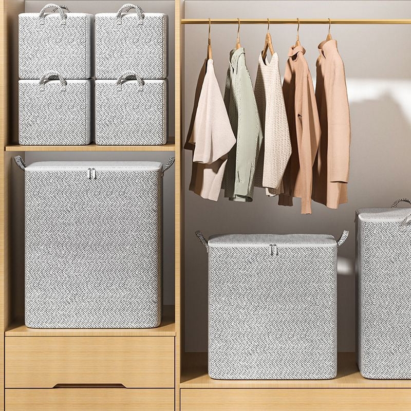Boîte de rangement extra-large avec couvercle - Polyvalente pour vêtements, couvertures et literie