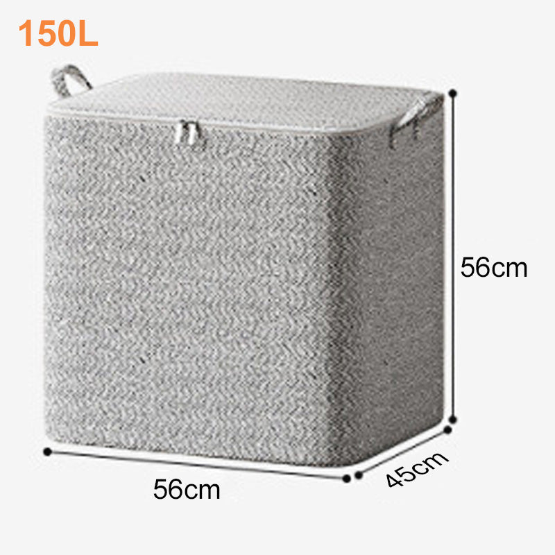 Boîte de rangement extra-large avec couvercle - Polyvalente pour vêtements, couvertures et literie