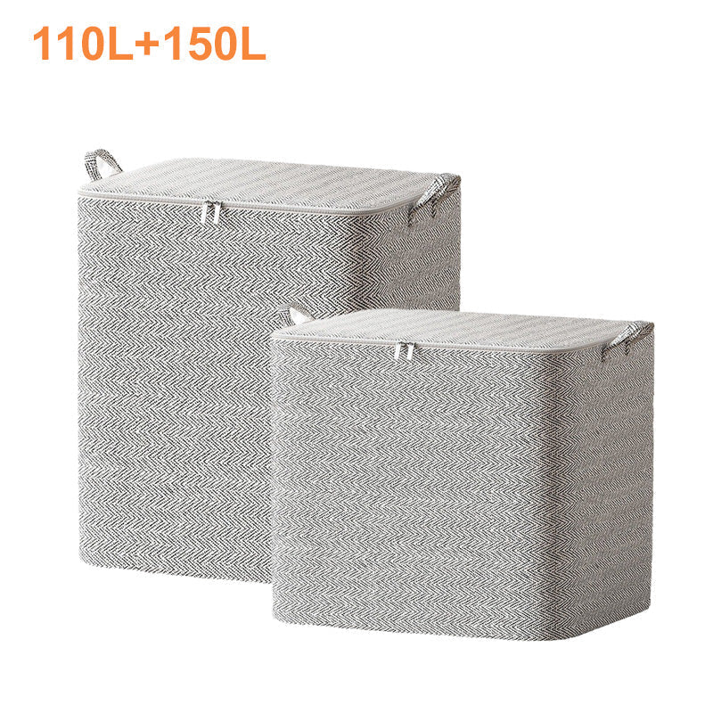 Boîte de rangement extra-large avec couvercle - Polyvalente pour vêtements, couvertures et literie