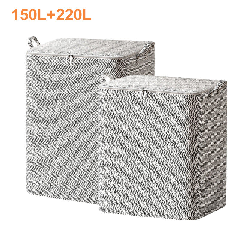 Boîte de rangement extra-large avec couvercle - Polyvalente pour vêtements, couvertures et literie