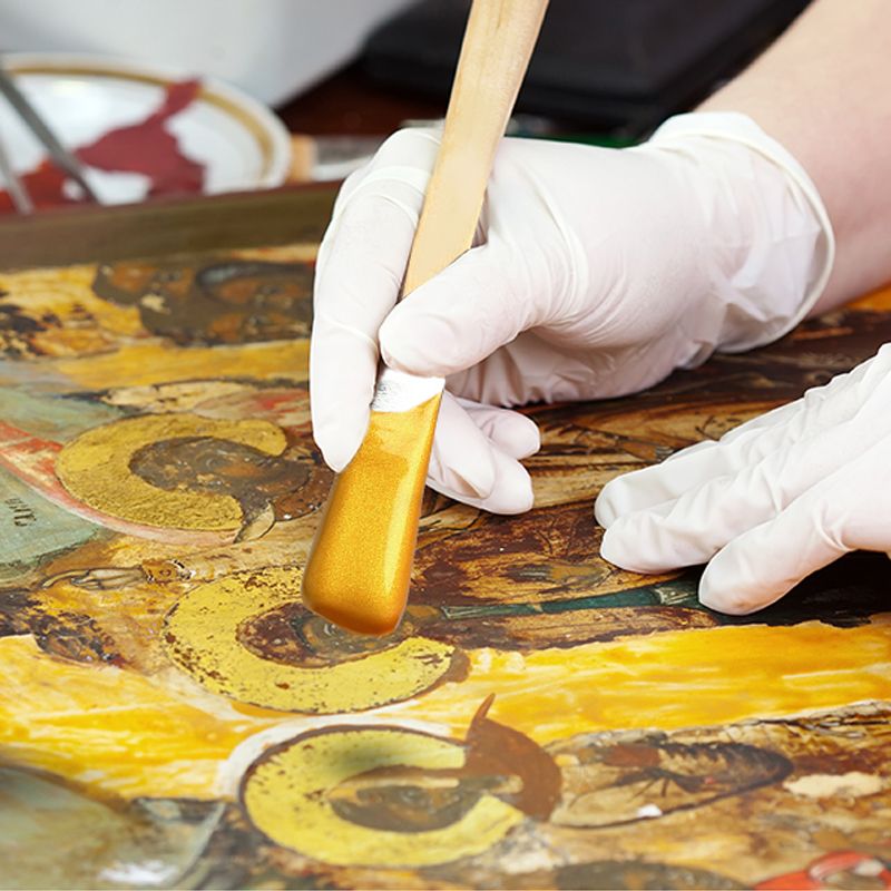 Peinture or à base d'eau résistante aux intempéries