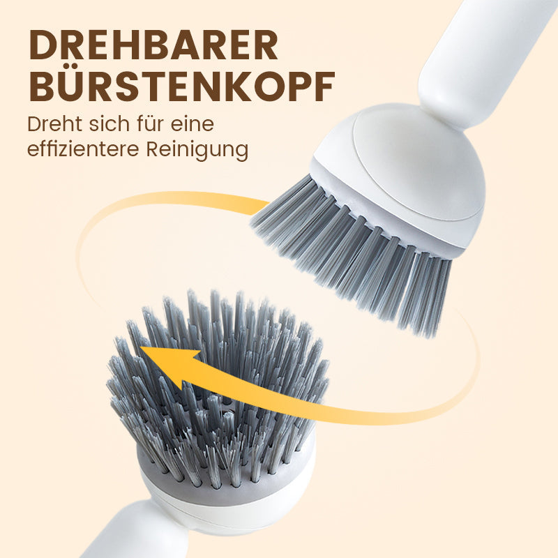 Brosse de nettoyage rotative à long manche pour vaisselle et casseroles