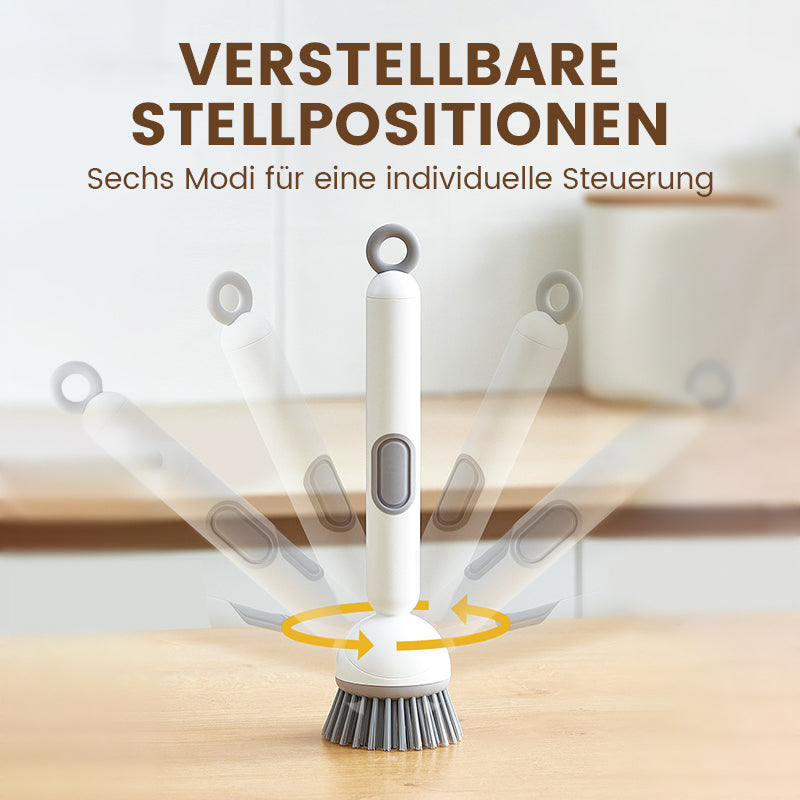 Brosse de nettoyage rotative à long manche pour vaisselle et casseroles